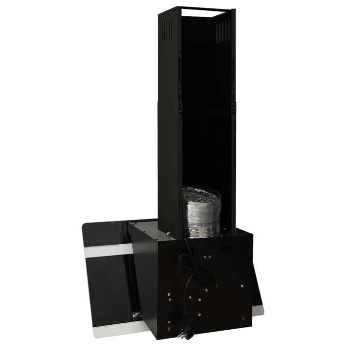 Cappa parete 60 cm acciaio e vetro temperato nero 02_0005884