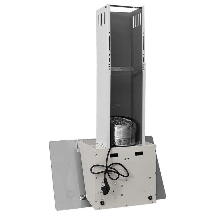 Cappa a Parete 60 cm in Acciaio e Vetro Temperato Bianco 51668