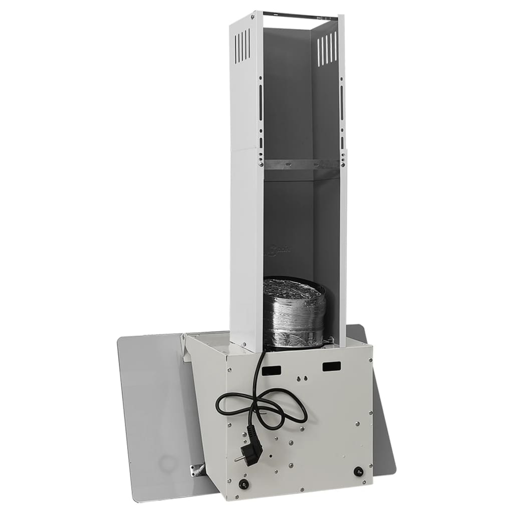 Cappa parete 60 cm acciaio e vetro temperato bianco 02_0005874