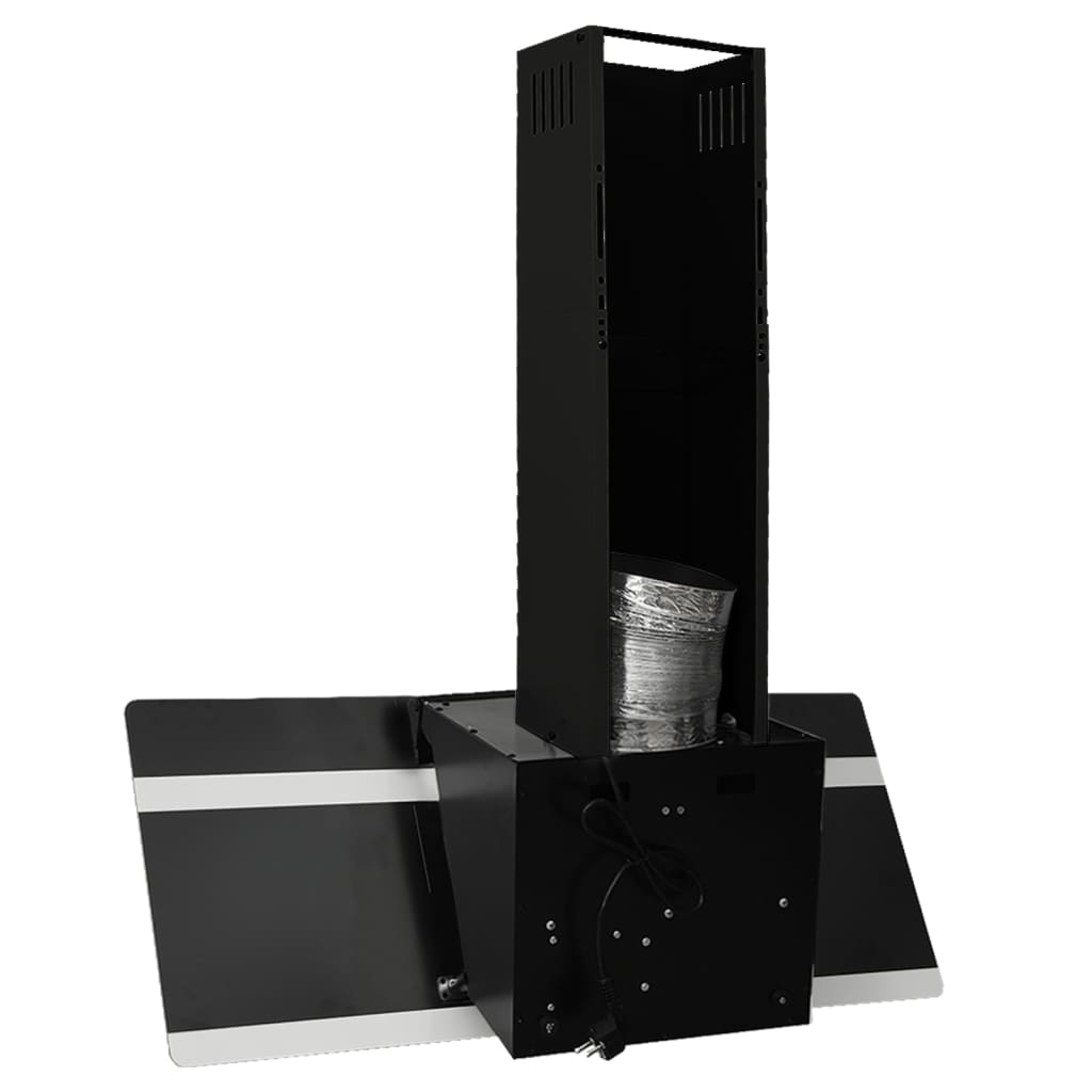 Cappa a Parete 90 cm in Acciaio e Vetro Temperato Nero 51669