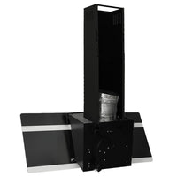 Cappa a Parete 90 cm in Acciaio e Vetro Temperato Nero 51669