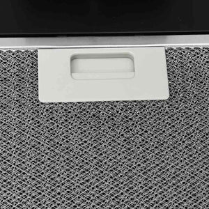 Cappa a Parete 90 cm in Acciaio e Vetro Temperato Nero 51669