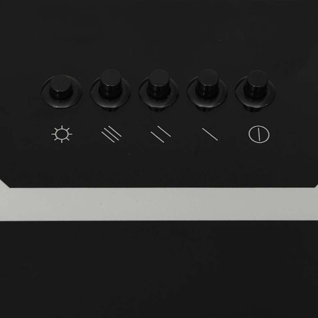 Cappa a Parete 90 cm in Acciaio e Vetro Temperato Nero 51669