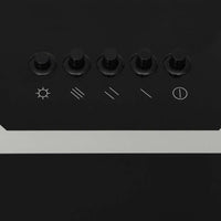 Cappa a Parete 90 cm in Acciaio e Vetro Temperato Nero 51669