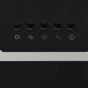 Cappa a Parete 90 cm in Acciaio e Vetro Temperato Nero 51669