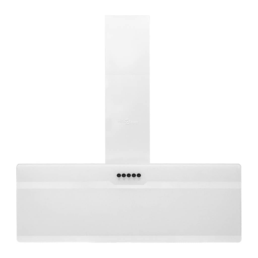 Cappa a Parete 90 cm in Acciaio e Vetro Temperato Bianco cod mxl 12949