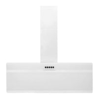 Cappa a Parete 90 cm in Acciaio e Vetro Temperato Bianco 51670