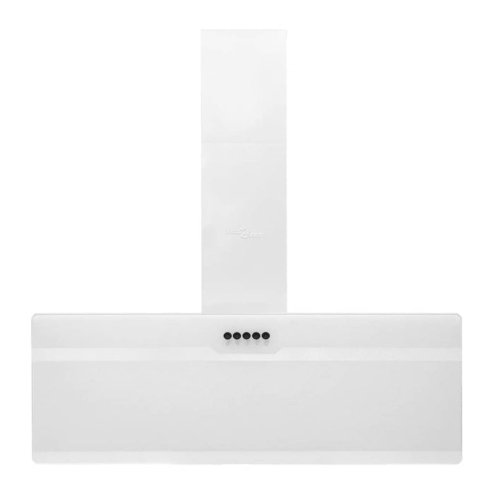 Cappa a Parete 90 cm in Acciaio e Vetro Temperato Bianco 51670