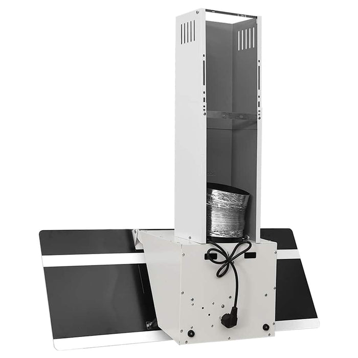 Cappa a Parete 90 cm in Acciaio e Vetro Temperato Bianco cod mxl 12949