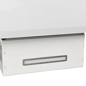 Cappa a Parete 90 cm in Acciaio e Vetro Temperato Bianco 51670