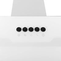 Cappa a Parete 90 cm in Acciaio e Vetro Temperato Bianco cod mxl 12949