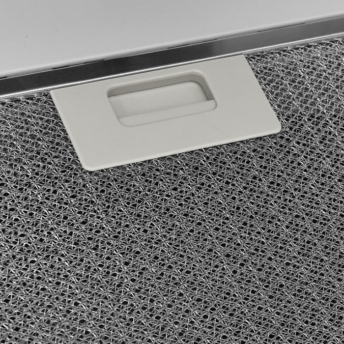 Cappa a Parete 90 cm in Acciaio e Vetro Temperato Bianco 51670