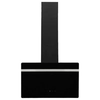 Cappa a Parete 60 cm in Acciaio e Vetro Temperato Nero cod mxl 54193