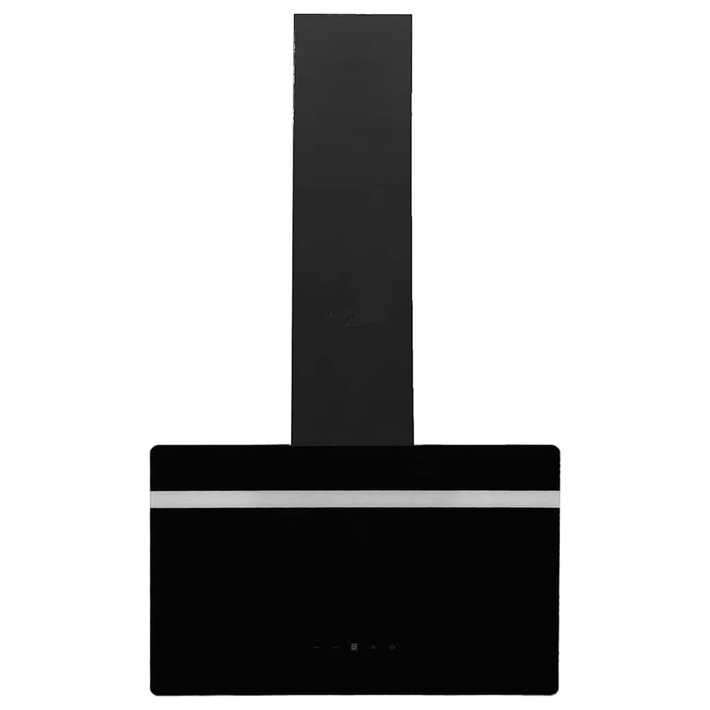 Cappa a Parete 60 cm in Acciaio e Vetro Temperato Nero 51671