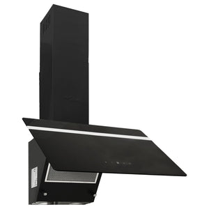 Cappa a parete Elegant 60 cm acciaio e vetro temperato nero 02_0005889