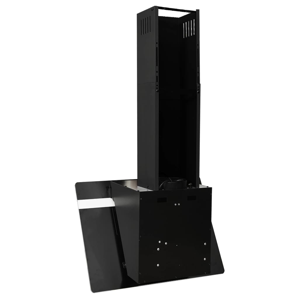 Cappa a parete Elegant 60 cm acciaio e vetro temperato nero 02_0005889