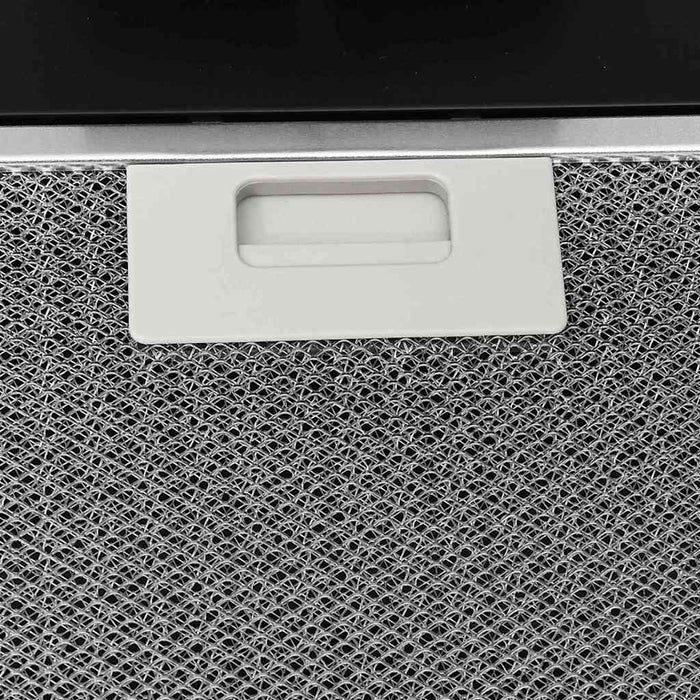 Cappa a Parete 60 cm in Acciaio e Vetro Temperato Nero cod mxl 54193