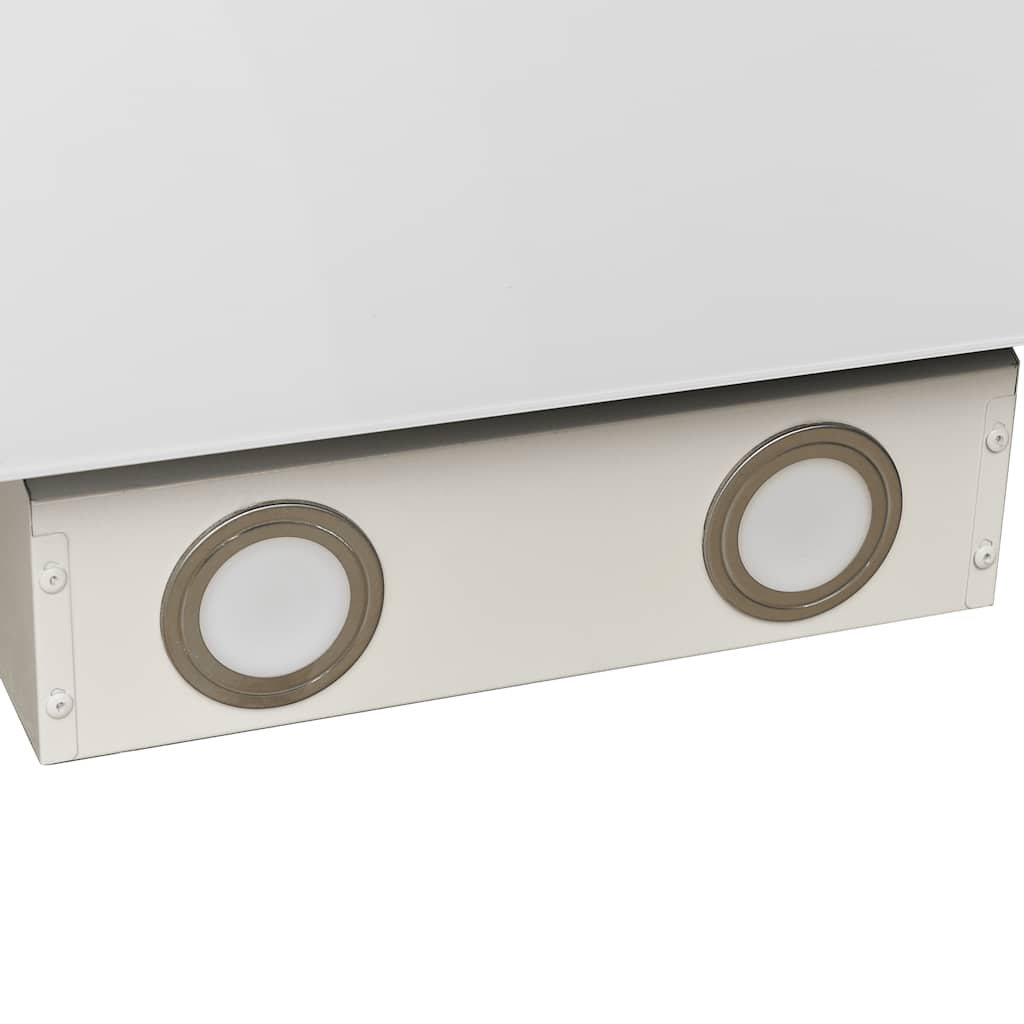 Cappa a Parete 60 cm in Acciaio e Vetro Temperato Bianco 51676