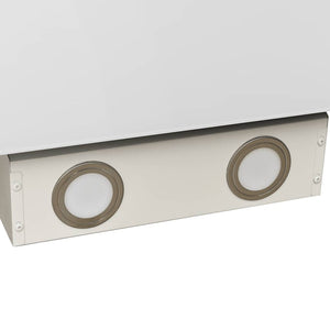 Cappa a Parete 60 cm in Acciaio e Vetro Temperato Bianco 51676