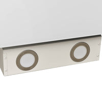 Cappa a Parete 60 cm in Acciaio e Vetro Temperato Bianco cod mxl 17674