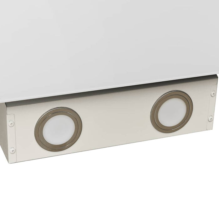 Cappa a Parete 60 cm in Acciaio e Vetro Temperato Bianco cod mxl 17674