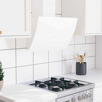 Cappa a Parete 60 cm in Acciaio e Vetro Temperato Bianco 51676