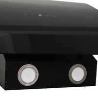 Cappa a Parete 90 cm in Acciaio e Vetro Temperato Nero 51677