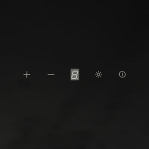 Cappa a Parete 90 cm in Acciaio e Vetro Temperato Nero 51677