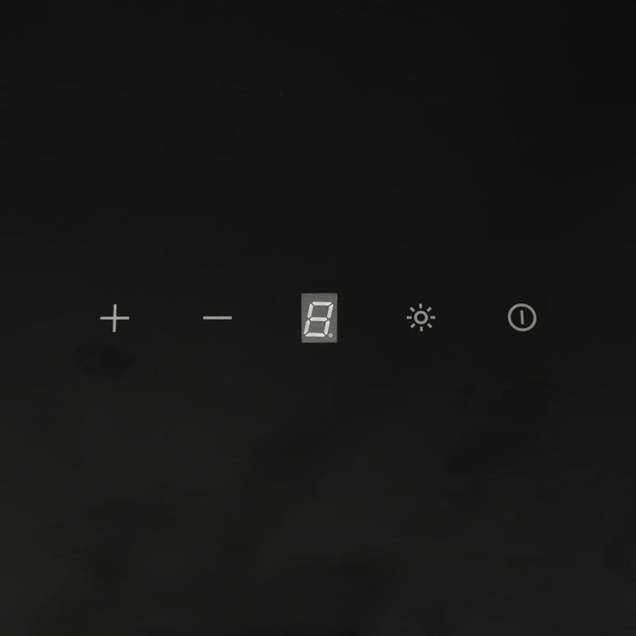 Cappa a Parete 90 cm in Acciaio e Vetro Temperato Nero 51677