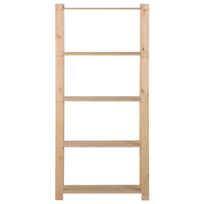 Scaffale a 5 Livelli 80x28,5x170 cm in Legno Massello di Pino cod mxl 52482