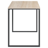 Scrivania Computer Nera e Rovere 110x60x73 cm Legno Multistrato