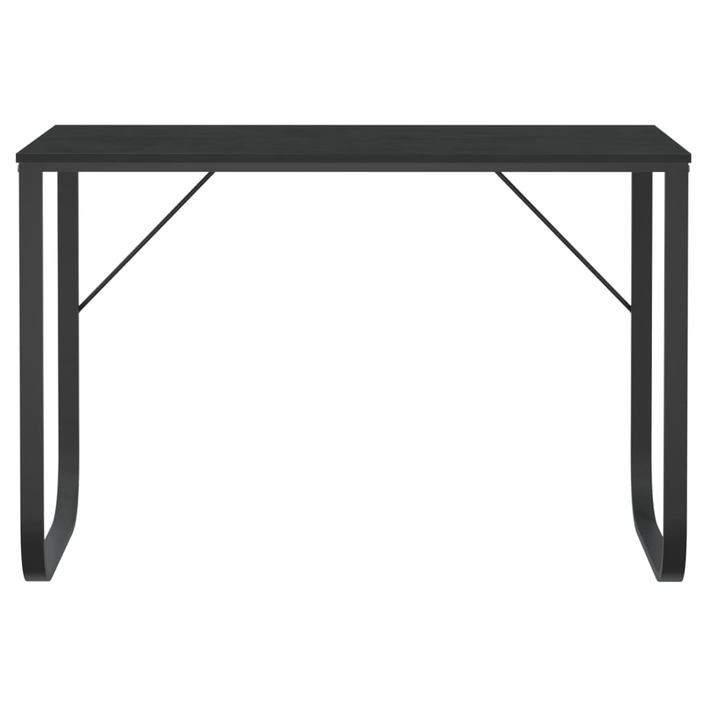 Scrivania per Computer Nera 110x60x73 cm in Legno Multistrato