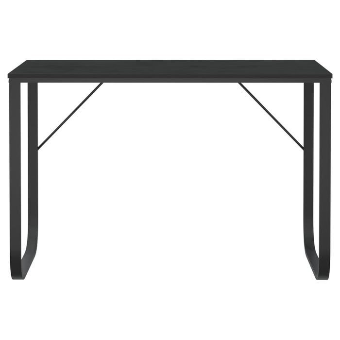 Scrivania per Computer Nera 110x60x73 cm in Legno Multistrato