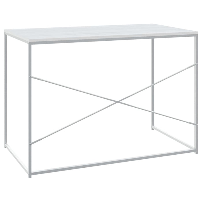 Scrivania per Computer Bianca 110x60x70 cm in Truciolato 30209