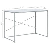 Scrivania per Computer Bianca 110x60x70 cm in Truciolato 30209