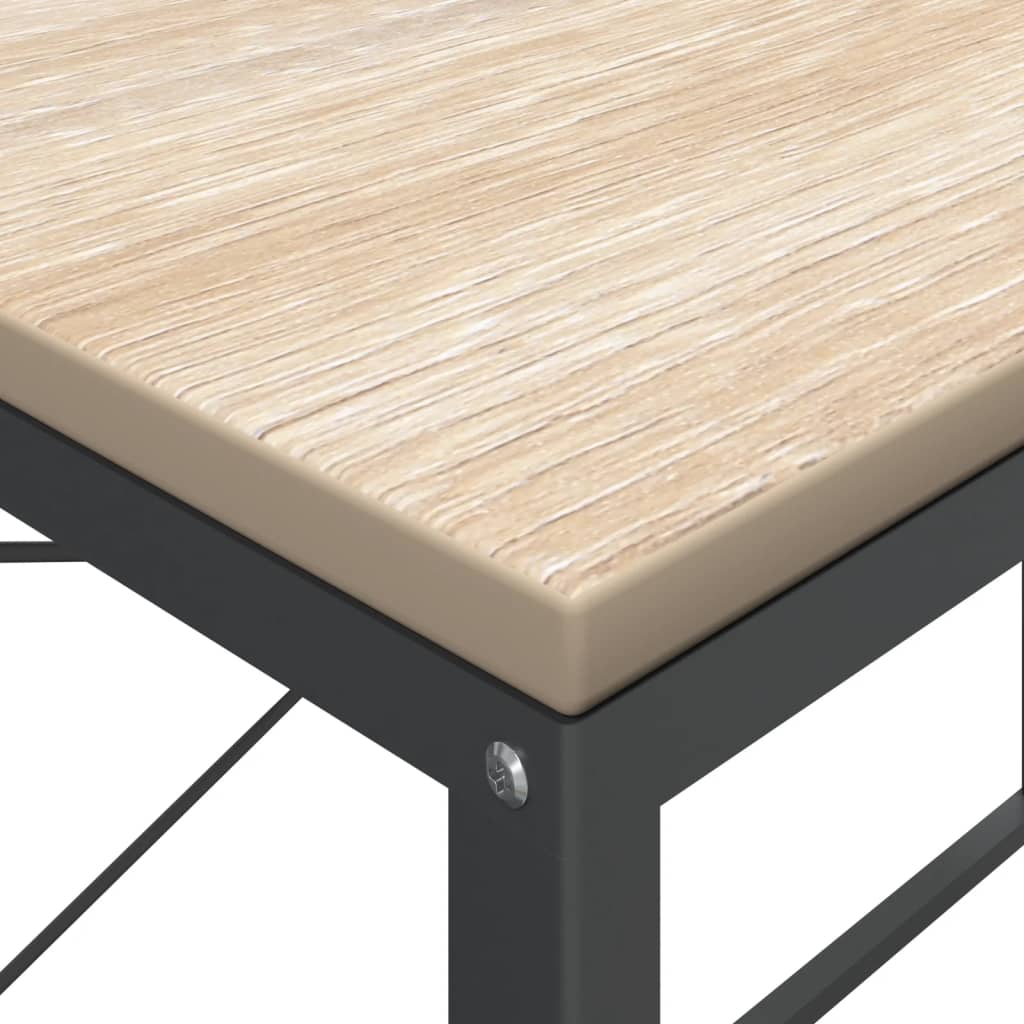 Scrivania Computer Nera e Rovere 110x60x70cm Legno Multistrato 30211