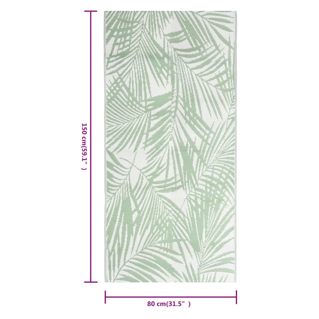 Tappeto da Esterni Verde 80x150 cm in PP cod mxl 65871