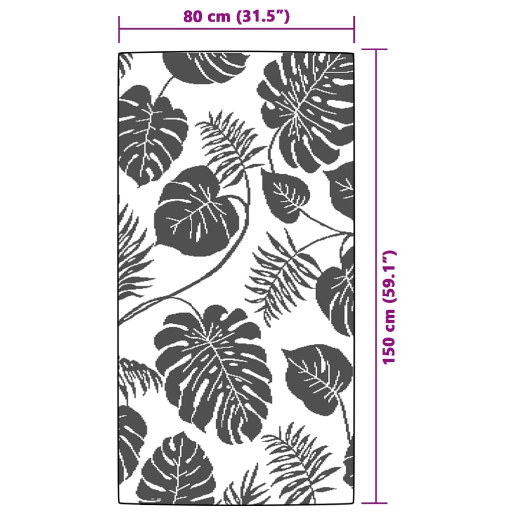 Tappeto da Esterno Verde 80x150 cm in PP 316933