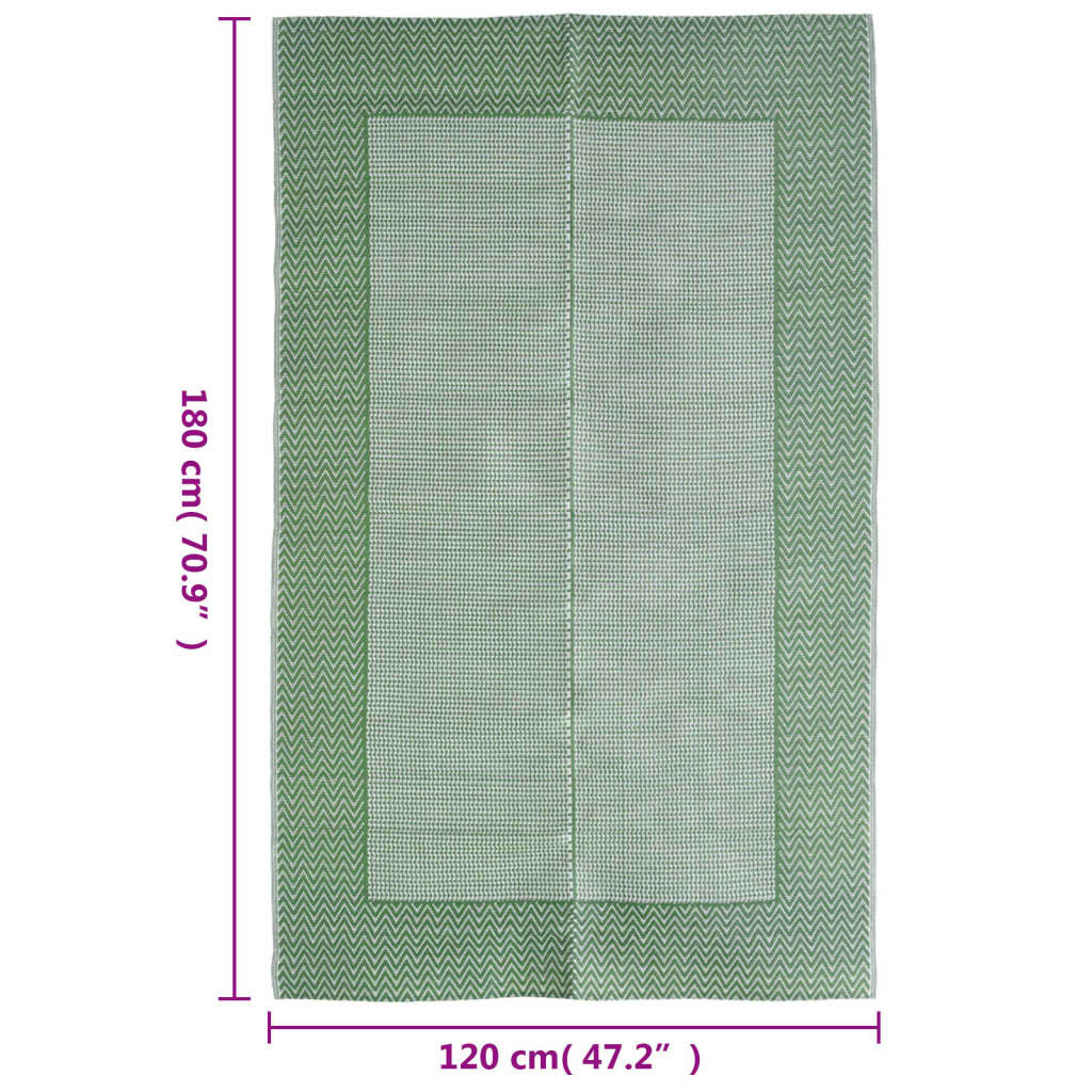 Tappeto da Esterni ARAKIL Verde 120x180 cm in PP 316956
