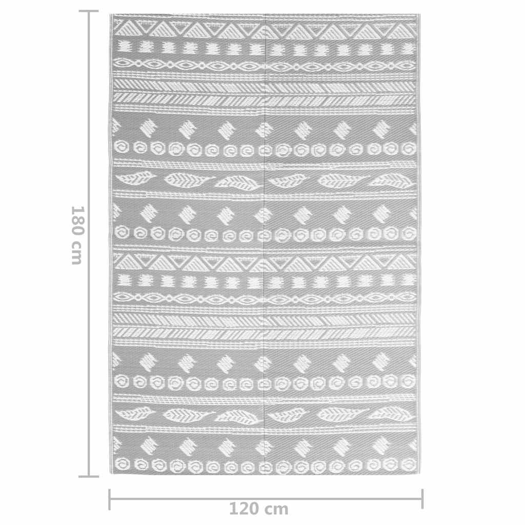 Tappeto da Esterni ARAKIL Grigio 120x180 cm in PP 316970