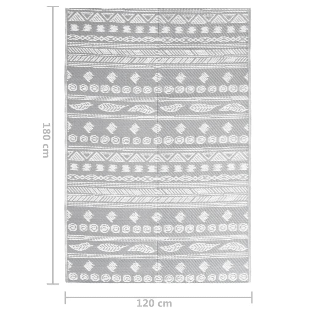 Tappeto da Esterni ARAKIL Grigio 120x180 cm in PP