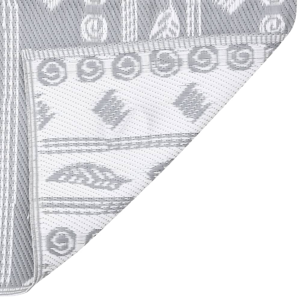 Tappeto da Esterno ARAKIL Grigio 190x290 cm in PP 316973