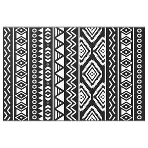 Tappeto da Esterni ARAKIL Nero 120x180 cm in PP 316977