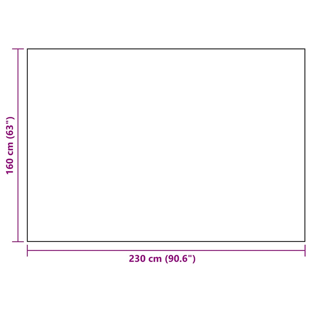 Tappeto da Esterni Nero 160x230 cm in PP cod mxl 77208