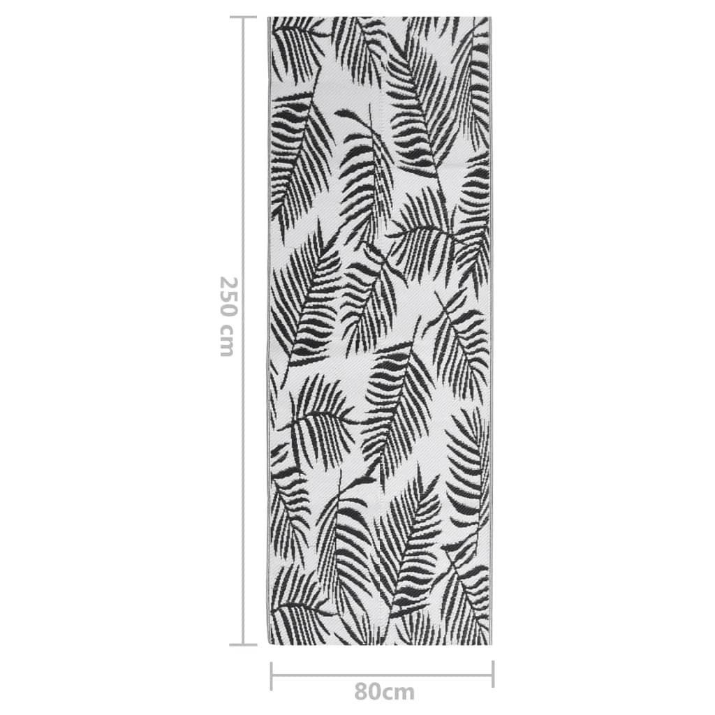 Tappeto per Esterno ARAKIL Nero 80x250 cm in PP 317012