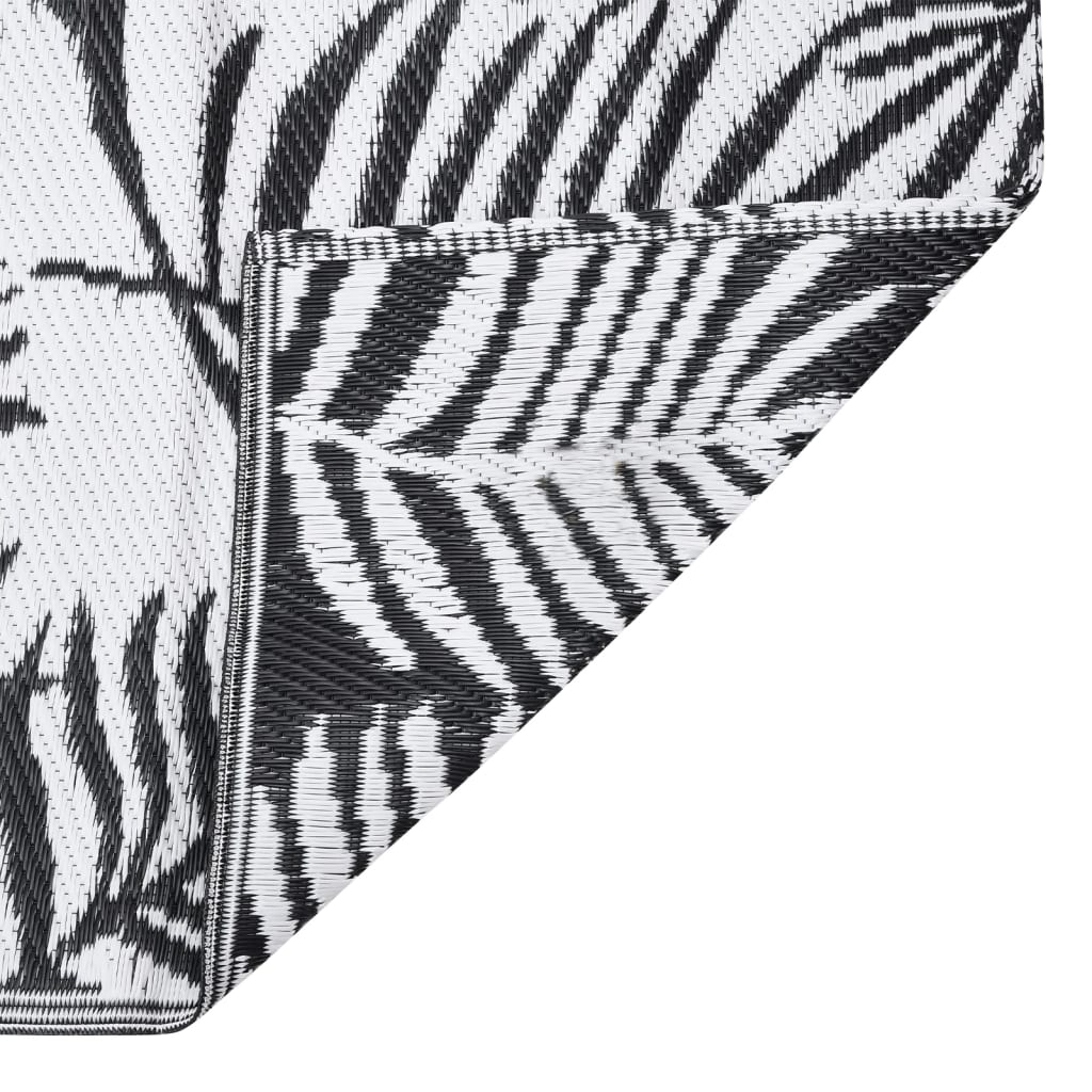 Tappeto da Esterni ARAKIL Nero 140x200 cm in PP 317013