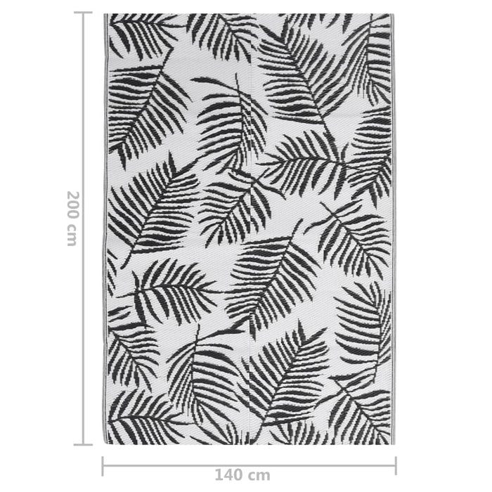 Tappeto da Esterni Nero 140x200 cm in PP cod mxl 63654