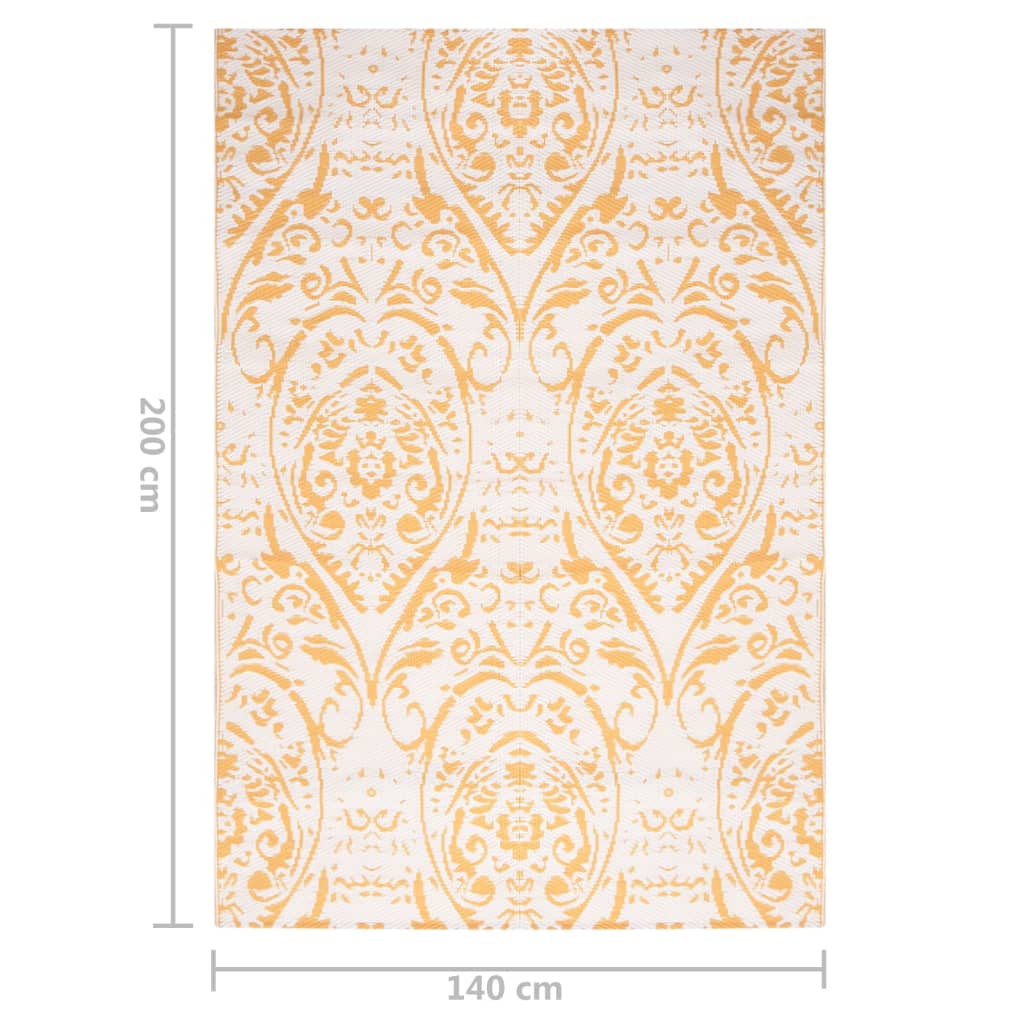 Tappeto da Esterno Giallo 140x200 cm in PP cod mxl 64086