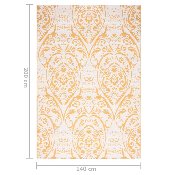 Tappeto da Esterno ARAKIL Giallo 140x200 cm in PP 317040