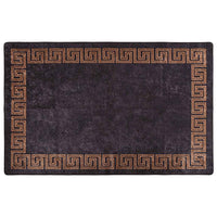Tappeto Lavabile 160x230 cm Nero e Oro Antiscivolo 337931